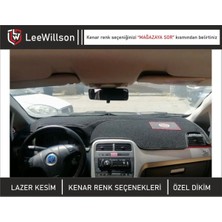 Lee Willson Fiat Grande Punto Uyumlu Torpido Koruma Halısı Siyah Kenar Renk Sarı