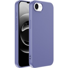 Paladyum Case iPhone 16E Uyumlu Içi Kadife Lila Lansman Silikon Kılıf