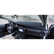 Lee Willson 2012-2018 Modellerine Uygun Toyota Corolla Torpido Koruma Halısı Siyah Kenar Renk Siyah