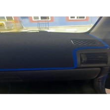 Lee Willson Opel Astra G Modellerine Uygun Torpido Koruma Halısı Siyah Kenar Renk Mavi