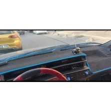 Lee Willson Dijital Göstergeli Fiat Tempra / Tipo Modellerine Uygun Torpido Koruma Halısı Siyah Kenar Renk Mavi