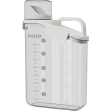 Epilons Ezere Büyük Kapasiteli Ölçülü Tahil-Gida-Baharat 2800ML Seffaf Saklama KUTUSU-(5775)