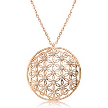 Aya Diamond Gümüş Yaşam Çiçeği Bayan Kolye