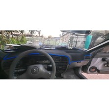 Lee Willson Renault 19 Modellerine Uygun Torpido Koruma Halısı Kenar Renk Mavi