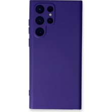 Herşeytrend Samsung Galaxy S24 Ultra Kılıf Nano Içi Kadife Silikon - Mor