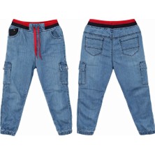 Egecan Kaşkorse Kemerli Yan Cep Detaylı Erkek Çocuk Kot Pantolon 2474