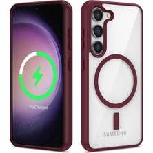 ZM Store Galaxy S23 Uyumlu Kılıf M-Safe Özellikli Sert Şeffaf Silikon Ege Kapak