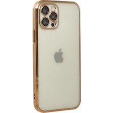 Najmaddin Newface Iphone 12 Pro Max Kılıf Razer Lensli Silikon - Gold