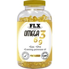 Flx Omega 3-6-9 Balık Yağı DHA-EPA 90 Softgel Kapsül İçerik Bilgisiyle Türkiye Menşeli