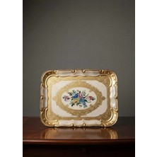 Pescarıssı Dikdörtgen Gül Ağacı Tepsi 2kişilik