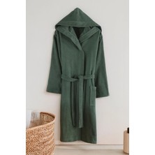 Talu Kapşonlu Kadın ve Erkek Bornoz %100 Pamuk | Dayanıklı | Hızlı Kuruma | Yumuşacık Konfor