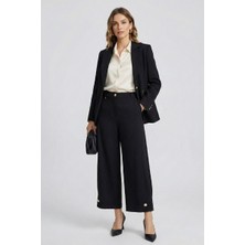 Eskişehir Mağazacılık 5626 Sentez Venüs Paçası Pileli Düğmeli Pantolon