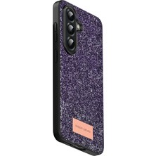 LTG Nova Onegif Galaxy A17 5g Bright Simli Kapak - Derin Mor