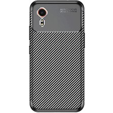 Najmaddin Newface Samsung Galaxy Xcover 7 Kılıf Auto Focus Karbon Kapak - Siyah