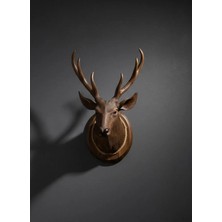 Ahşap Duvar Obje Geyik Başı 60 cm