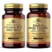 Solgar Vitamin B12 1000 Mcg 100 Kapsül + Ester-C Plus 1000 Mg 60 Tablet
