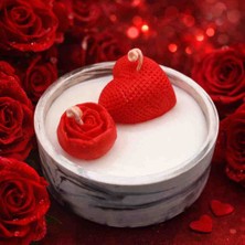 Minaşk Candle Coeur Rouge Soya Mum Özel Mum Dekoratif Mum