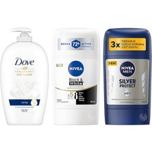 Dove Nemlendirici Sıvı Sabun Caring 450 Ml... +2 Parça Bakım Seti