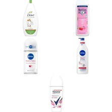 Dove Nemlendirici Duş Jeli Hindistan Cevizi Yağı ve Badem Öz... +4 Parça Bakım Seti