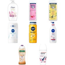 Dove Lotus Çiçeği ve Pirinç Sütü Sıvı Sabun 450 Ml... +7 Parça Bakım Seti