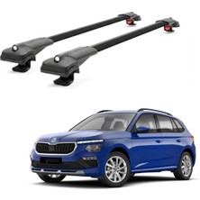 Cross Oto Aksesuarları Skoda Kamiq 2020-2025 için Ara Atkı Tavan Barı , Araca Özel , Kilitlenebilir Araç Üstü Ekipman Taşıma Barı (2 Adet)