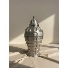 Mikasa Moor Pirinç Gümüş Küçük Kapaklı Vazo 33*17CM