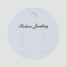 Zero Land Lvsqvr 3 Çift Yuvarlak Küpe Kartı - Beyaz