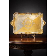 Pescarrisi Dikdörtgen Gül Ağacı Tepsi 6 Kişilik