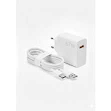 MWX Teknoloji Tüm 67 W Type -C  Destekleyen Tüm Cihazlara Uyumlu Turbo Saniyeli  Apple, Samsung, Xiaomi , Honor , Realme , Oppo  , Tecno  Uyumlu Adaptör + Kablo Set
