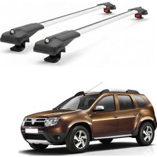 Cross Oto Aksesuarları Dacia Duster HS 2010-2013 için Ara Atkı Tavan Barı , Araca Özel , Kilitlenebilir Araç Üstü Ekipman Taşıma Barı (2 Adet)