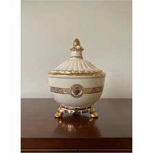 Porselen Medusa Figürlü Kapaklı Şekerlik 25*20 cm