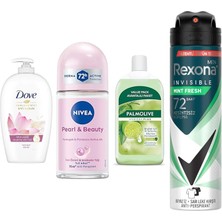 Dove Lotus Çiçeği ve Pirinç Sütü Sıvı Sabun 450 Ml... +3 Parça Bakım Seti