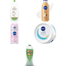 Dove Nemlendirici Duş Jeli Hindistan Cevizi Yağı ve Badem Öz... +4 Parça Bakım Seti