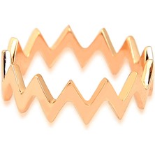 Kuyumcudükkanı Kuyumcudukkani Taşsız Zigzag Trend YÜZÜK-10340-R