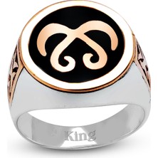 Kuyumcudükkanı Kuyumcudukkanı Siyah Mineli"zülfikar"usta Işi Elyapımı Erkek YÜZÜK-60019-W-BLK