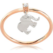 Kuyumcudükkanı Kuyumcudukkani  Fil Sallantılı Trend YÜZÜK-10238-R-W