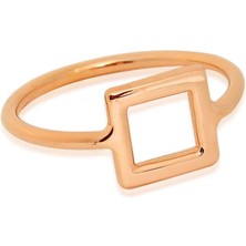 Kuyumcudükkanı Kuyumcudukkani Kare Sembollu Trend YÜZÜK-10354-R