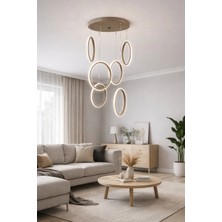 Kafkas Cappuccino 6lı Sarkıt Modern LED Avize