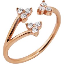 Kuyumcudükkanı Kuyumcudukkani Üç Taşlı Free Size YÜZÜK-10365-R-W