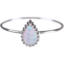 Kuyumcudükkanı Kuyumcudukkani Damla Opal Taşlı Elişi Trend YÜZÜK-10386-W-W