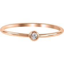 Kuyumcudükkanı Kuyumcudukkani Yuvarlak Taşlı Trend YÜZÜK-10394-R-W