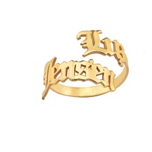 Kuyumcudükkanı Kuyumcudukkani "old Englısh" Font 2 Isim Yazılı YÜZÜK-10902-G-OLD