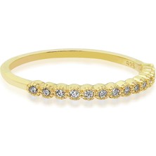 Kuyumcudükkanı Kuyumcudukkani Sıra Taşlı Trend YÜZÜK-10315-G-W