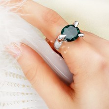 Kuyumcudükkanı Kuyumcudukkani Özel Tasarım Otantik  Gümüş YÜZÜK-10179-W-GRN