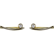Kuyumcudükkanı Kuyumcudukkani "tek"taşlı Ear Cuff KÜPE-31125-G-W