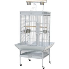 Matrixzn Dayang Papağan Kafesi Ayaklı Beyaz 61X56X165