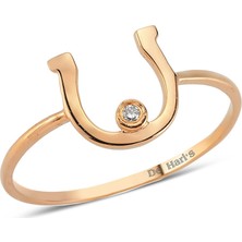 Kuyumcudükkanı Kuyumcudukkani Nal Sembollu Trend YÜZÜK-10239-R-W