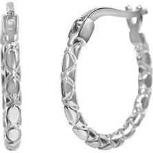 Kuyumcudükkanı Kuyumcudukkani 13MM"CROCODILE"DESENLI KÜPE-31239-W