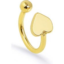 Kuyumcudükkanı Kuyumcudukkani Kalp Modeli Yeni Trend "ear Cuff "KÜPE-30054-G
