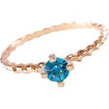 Kuyumcudükkanı Kuyumcudukkani Mavi Taşlı Trend YÜZÜK-10388-R-BLU